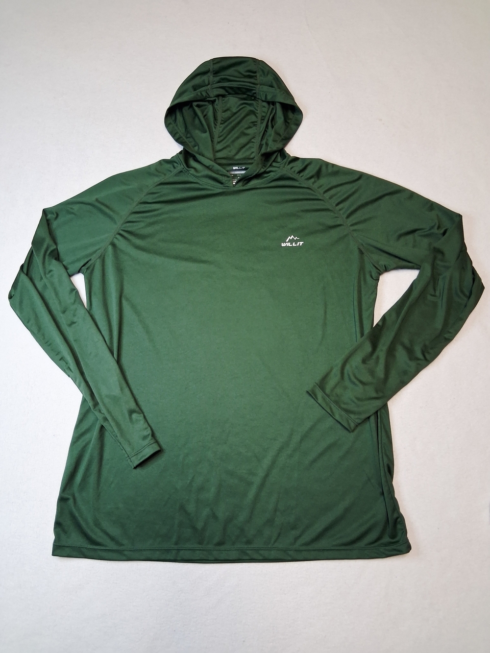 4/20$ Willit Men's Forest Green Long Sleeve Hooded Performance Shirt